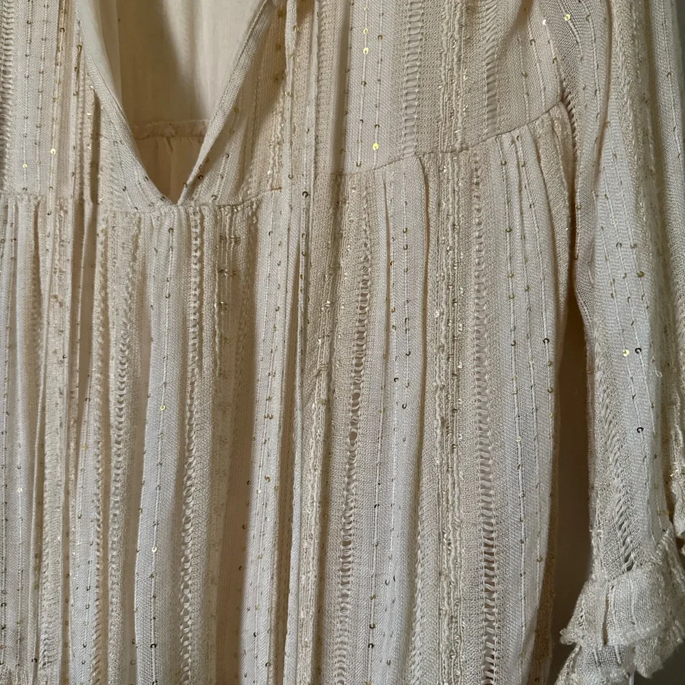 Chic Beige Long Sleeve Maxi Dress - Picture 3 of 5